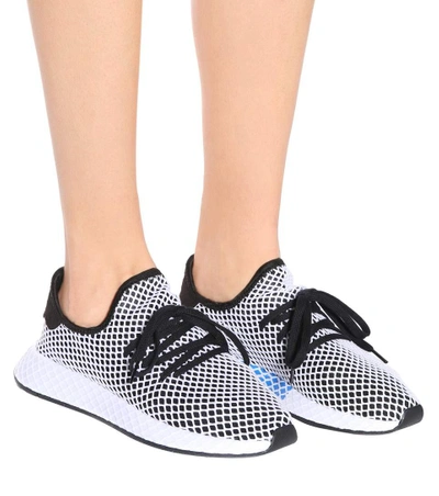 Shop Adidas Originals Deerupt Runner Sneakers In White