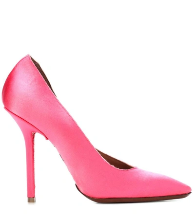 Shop Vetements Satin Pumps In Pink