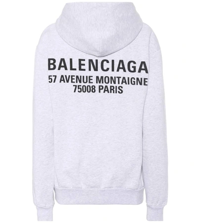 Shop Balenciaga Printed Cotton Sweatshirt In Grey