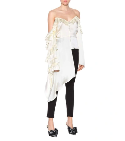 Shop Magda Butrym Pireus Embellished Silk Blouse
