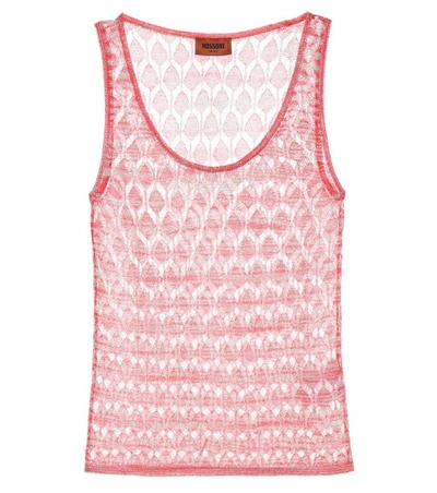Shop Missoni Knit Tank Top In Red