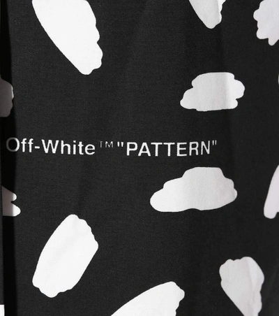Shop Off-white Printed Cotton Pencil Skirt In Black