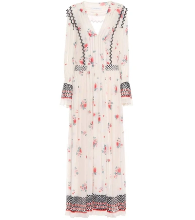 Shop Philosophy Di Lorenzo Serafini Floral-printed Maxi Dress In White