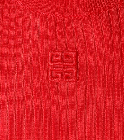 Shop Givenchy 4g Knitted Sweater In Red