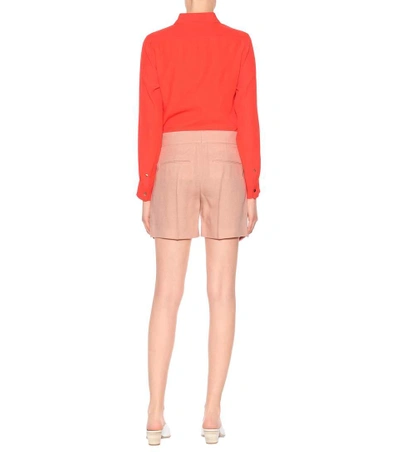 Shop Joseph Windsor Linen-blend Shorts In Brown