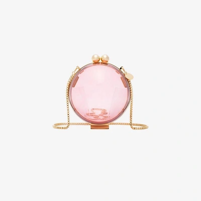 Shop Marzook Pink Lucid Sphere Plexiglass Clutch In Pink&purple