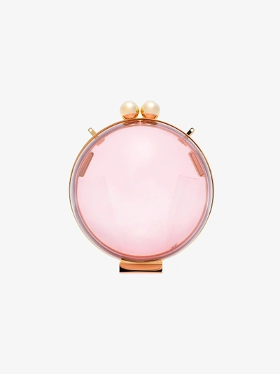 Shop Marzook Pink Lucid Sphere Plexiglass Clutch In Pink&purple