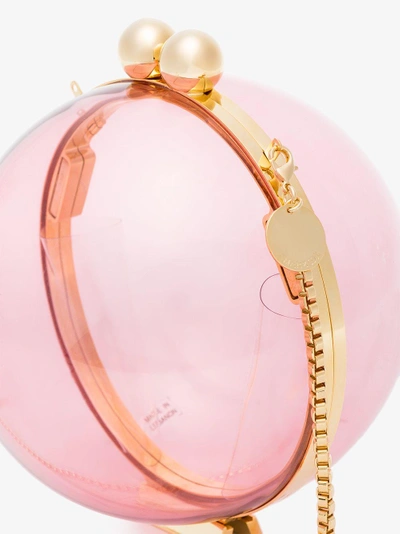 Shop Marzook Pink Lucid Sphere Plexiglass Clutch In Pink&purple