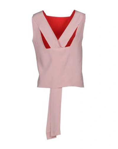 Shop Msgm Top In Light Pink
