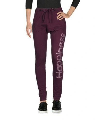 Shop Happiness Casual Pants In Deep Purple