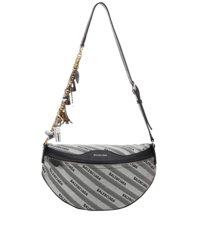 Shop Balenciaga Souvenir Xs Belt Bag In Grey