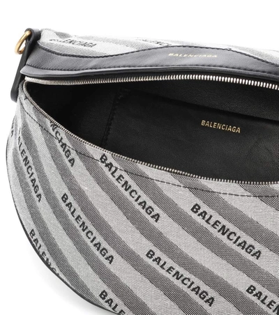 Shop Balenciaga Souvenir Xs Belt Bag In Grey