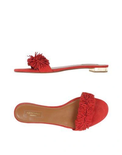 Shop Aquazzura Sandals In Brick Red
