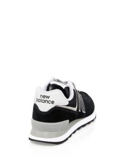 New Balance Panel-detail Logo Patch Sneakers In Black