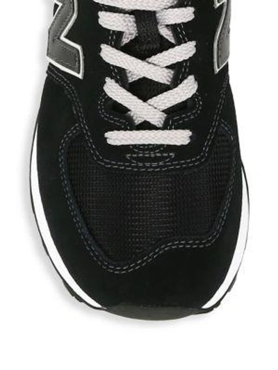 New Balance Panel-detail Logo Patch Sneakers In Black