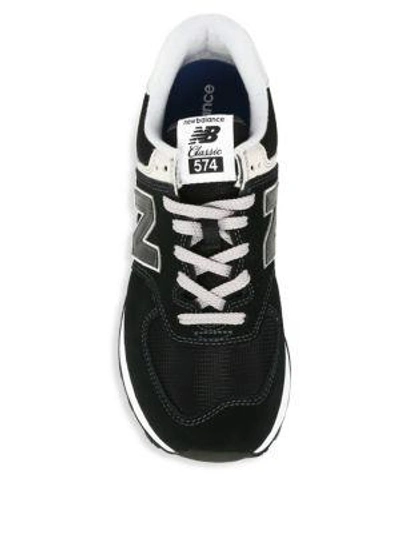 New Balance Panel-detail Logo Patch Sneakers In Black