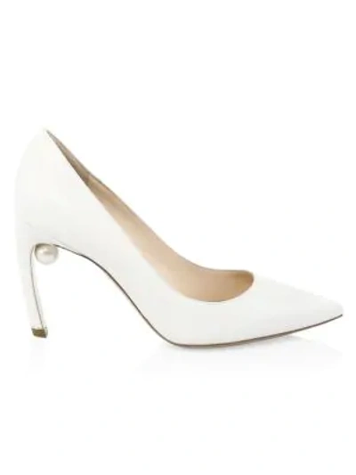 Shop Nicholas Kirkwood Mira Pearl Pump In White