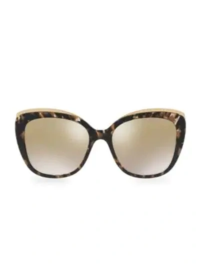 Shop Dolce & Gabbana 57mm Cat Eye Sunglasses In Multi