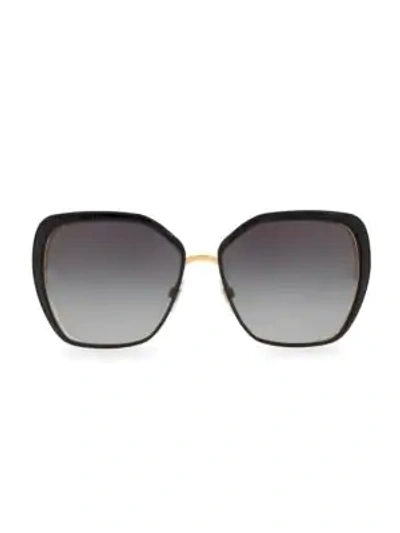 Shop Dolce & Gabbana Women's 56mm Square Sunglasses In Black