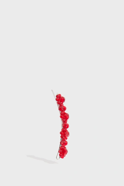 Shop Simone Rocha Crystal Hairclip In Red