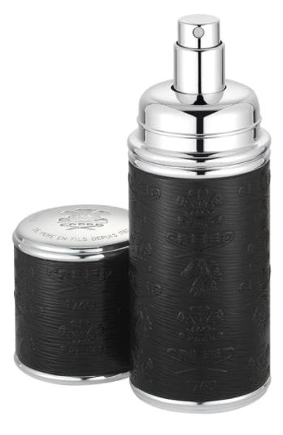 Shop Creed Black With Silver Trim Leather Atomizer, 1.7 oz