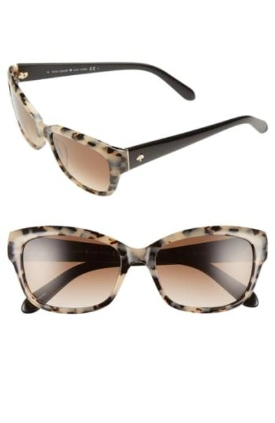 Shop Kate Spade 'johanna' 53mm Retro Sunglasses - Camel Tortoise Stripe
