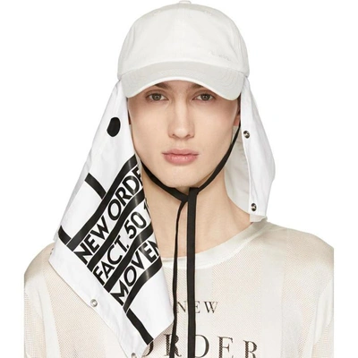 Shop Raf Simons White New Order Power, Corruption & Lies 'movement' Baseball Cap