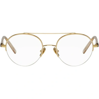 Shop Super Gold Numero 24 Glasses In Gold Metal