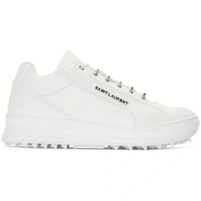 Shop Saint Laurent White Joe And Jump Runner Sneakers In 9030 White