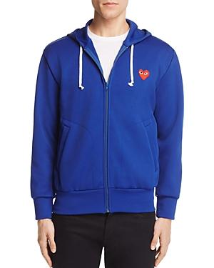 comme des garcons blue hoodie
