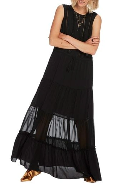 Shop Scotch & Soda Sleeveless Maxi Dress In Color 08 Black