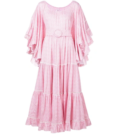 Shop Gül Hürgel Pink Oversized Belted Dress