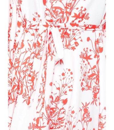 Shop Borgo De Nor Red/white Balloon Sleeve Tiered Dress