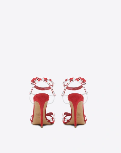 Shop Valentino Free Rockstud 105mm Sandal In Red