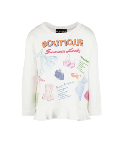 Shop Boutique Moschino Sweatshirts In White