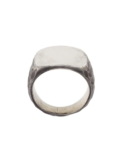 Shop Henson Carved Signet Ring - Grey