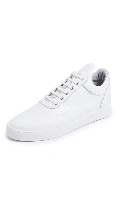 Shop Filling Pieces Low Top Grain Sneakers In White