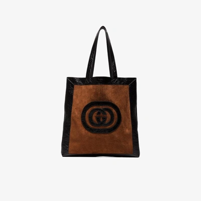 Shop Gucci Grosse 'ophidia' Handtasche In Brown