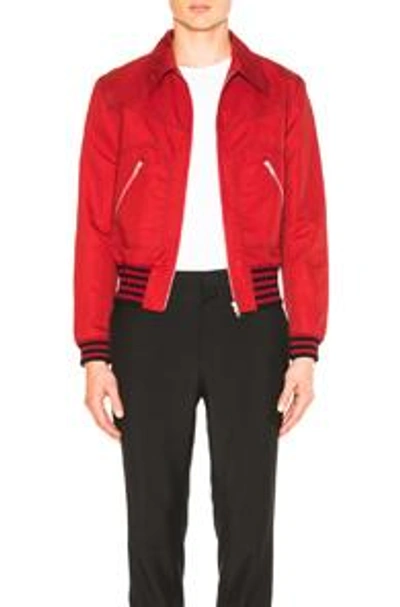 Shop Givenchy Gabardine Jacket In Red