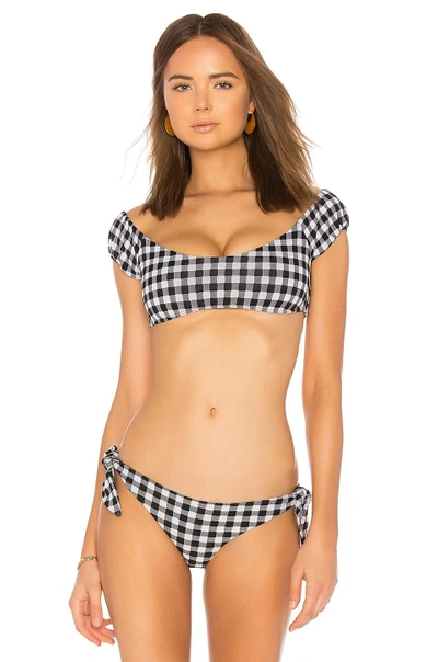 Shop Beach Riot X Stone Cold Fox Emily Bikini Top In Gingham