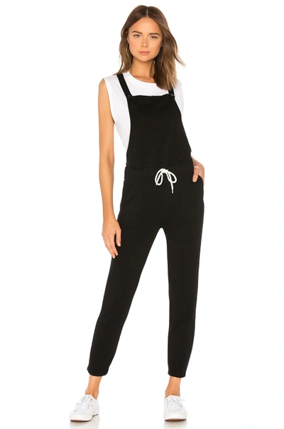 Shop Monrow Overall With Patch Pockets In Black