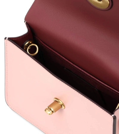 Shop Coach Bowery Leather Shoulder Bag In Pink