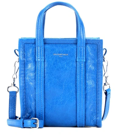 Shop Balenciaga Bazar Xxs Leather Shopper In Female