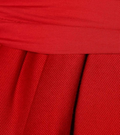 Shop Prada Cotton Skirt In Red