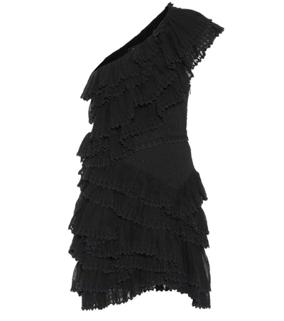 Shop Isabel Marant Zeller Cotton Minidress In Black