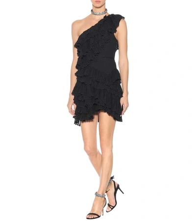 Shop Isabel Marant Zeller Cotton Minidress In Black