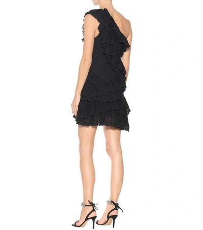 Shop Isabel Marant Zeller Cotton Minidress In Black