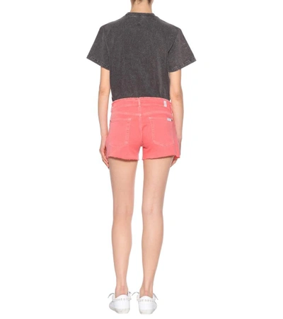 Shop 7 For All Mankind Mid-rise Denim Shorts In Pink