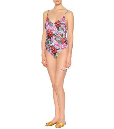 Shop Mary Katrantzou Floral-printed Swimsuit In Multicoloured