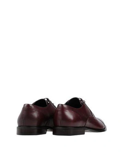 Shop Dolce & Gabbana Man Lace-up Shoes Burgundy Size 6.5 Calfskin In Red